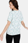 Zivame Pet Puzzle Knit Cotton Top - Whisper Blue — thumbnail 3